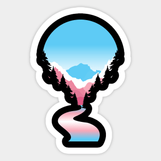 Trans Pride Sunset Sticker